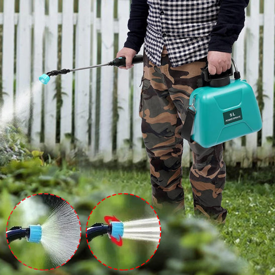 pulverisateur a batterie 2 vus de proche buse et jet