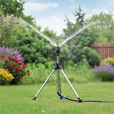 Arroseur oscillant arrosant gazon