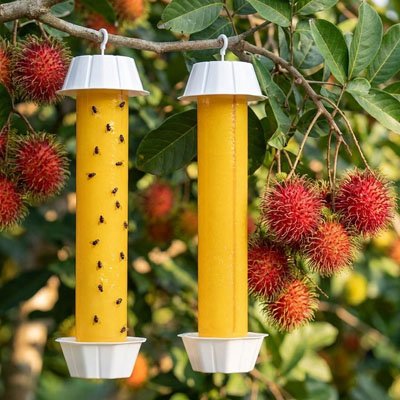 Piège a mouche écologique dans arbre fruits