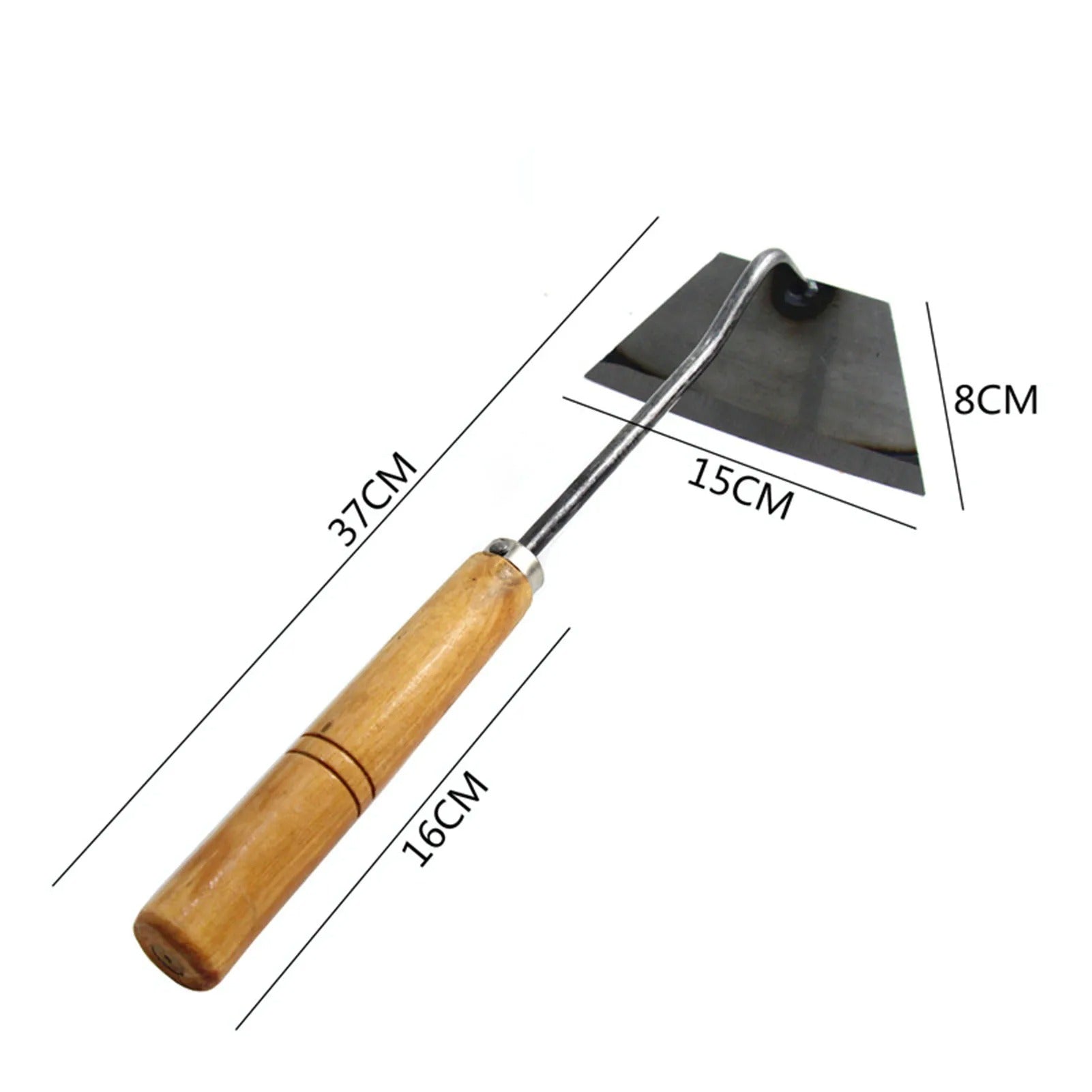 binette manche bois court longeur total 37cm