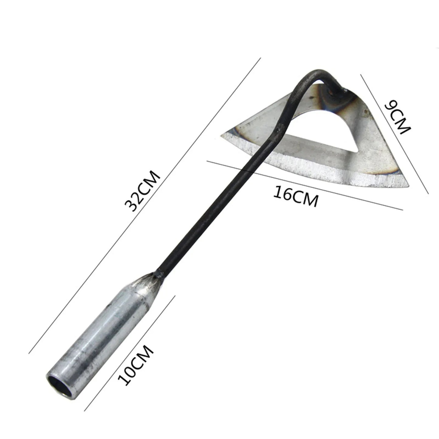 binette manche carbone acier longeur totale 32cm