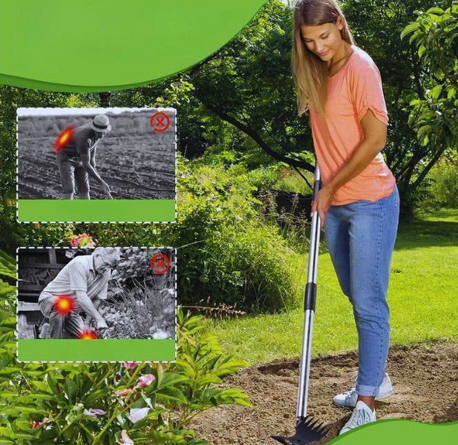 binettes outil de jardinage femme position debout evitant dlr dos genou