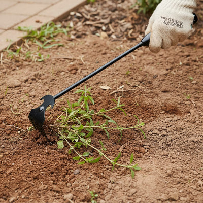 houe jardin binette denteler manche court denteler arrache mauvaise herbes