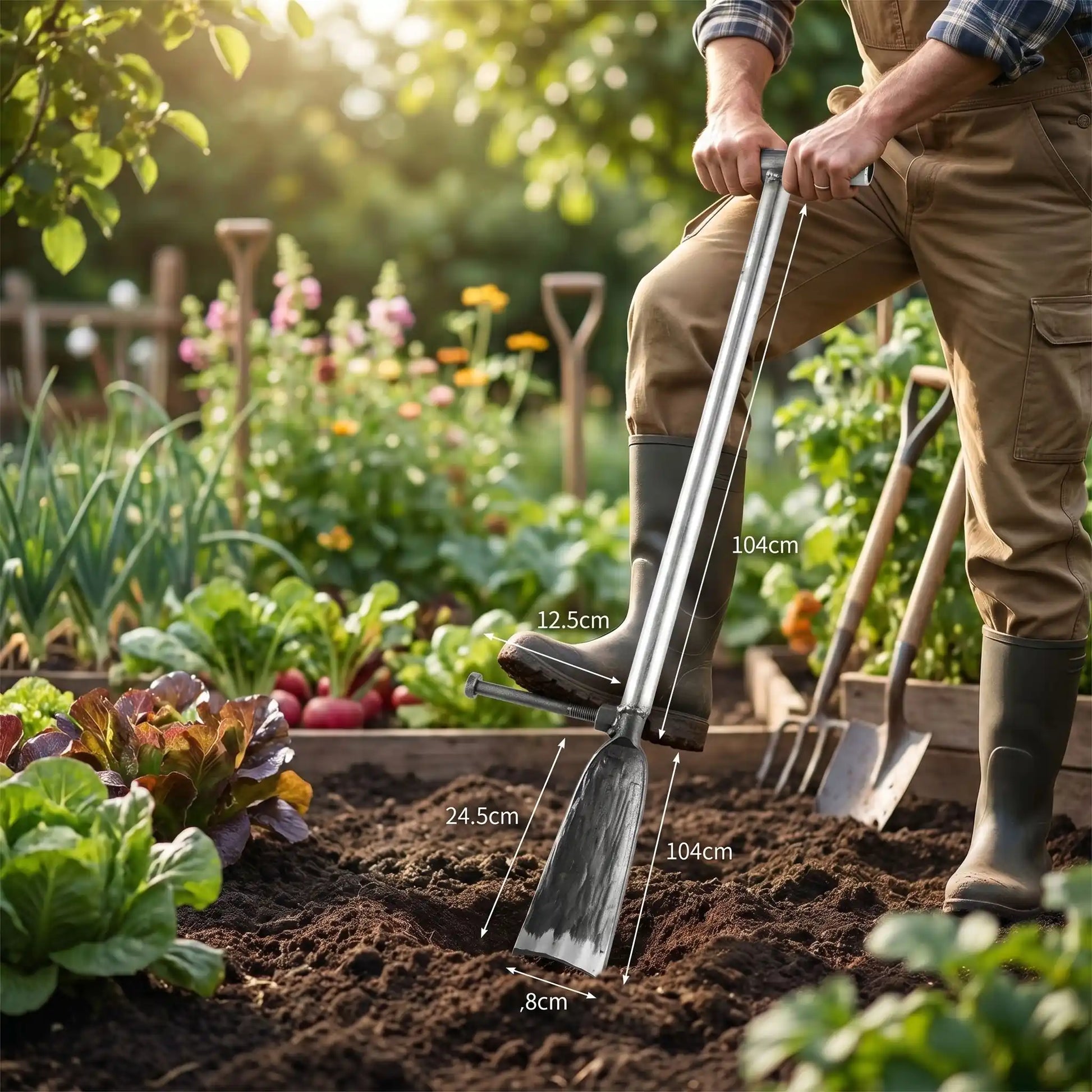 jardinage bêche moyenne grande avec mesure