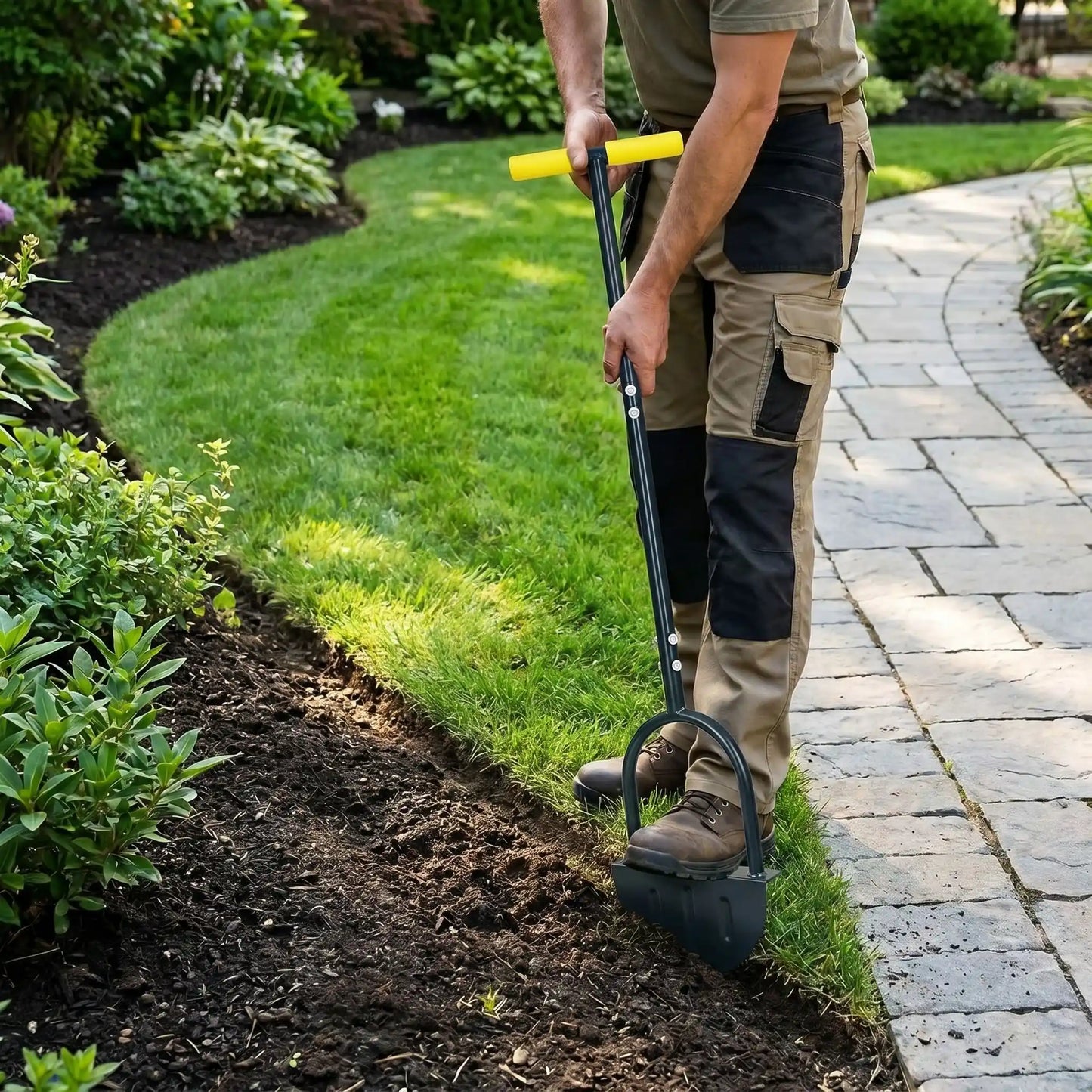jardinier taille bordure pelouse