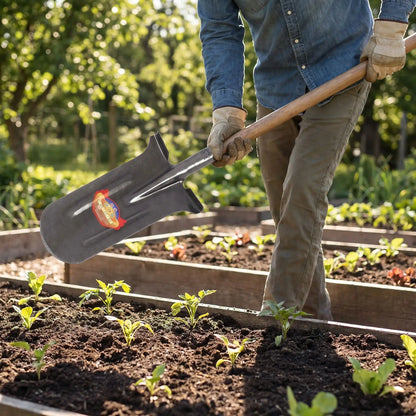 jardinier transportant bêche
