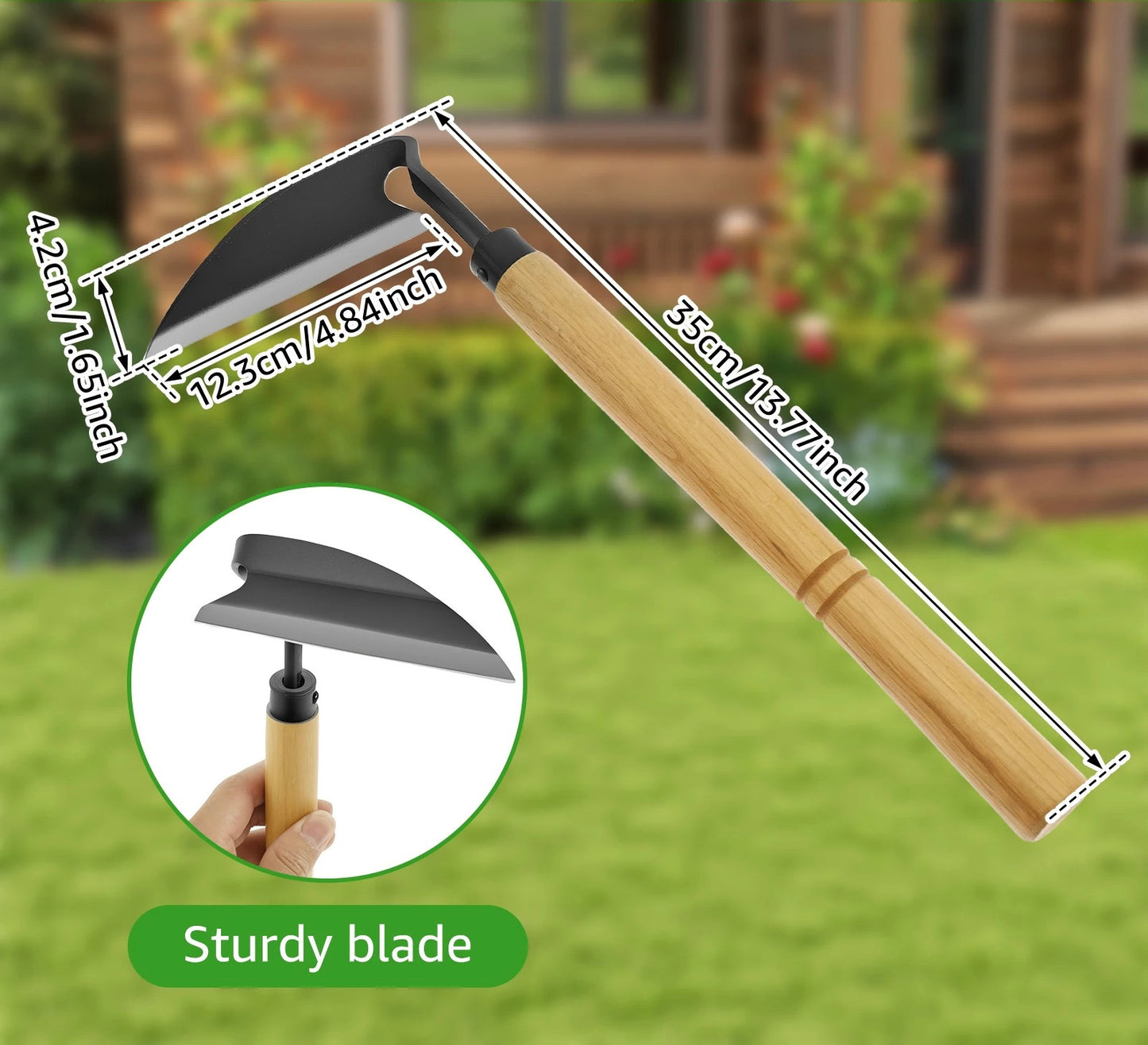 outils de jardinage binette mesure lame manche
