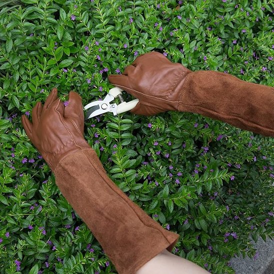 personne qui jardine utilise gants anti coupure