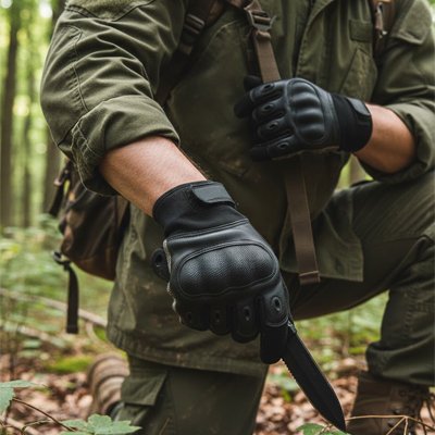 personne qui se protège les mains avec Gants anti coupures