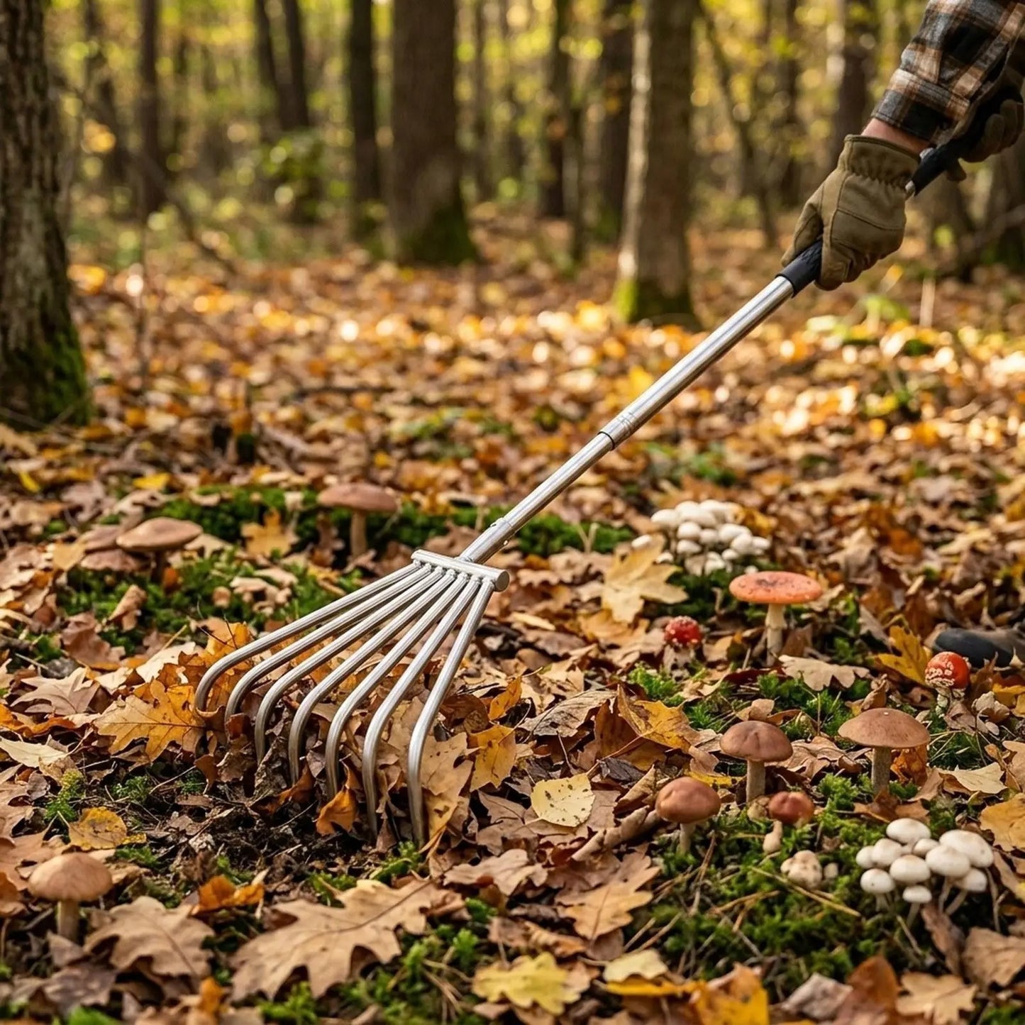 rateau feuille utile pour  feuilles terrain boise
