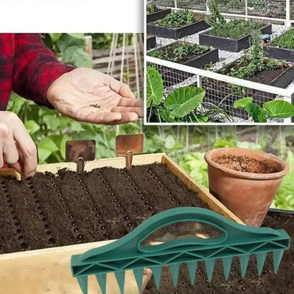 semoir manuel plantoir demonstration des trous semer