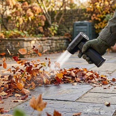 Souffleur de feuilles dégage l'arrière cour